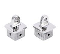 Xiuganpo 2 Embouts à œil Internes Carrés de 32 Mm, Supporte Plus de 200 kg. | Extrémités D'oeil de Tube carré, Extrémités D'oeil Supérieures de Bimini D'acier Inoxydable pour le Yacht Marin de Voilier