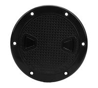 Xiuganpo 2 Pièces Trappe de Bateau Ronde de 4 Pouces Trappe D'accès au Pont Marin Antidérapante avec Couvercle Amovible Joint Torique ABS Plaque de Pont D'inspection étanche pour Yacht RV (Black)