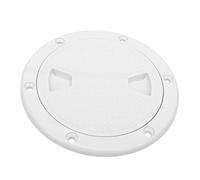 Xiuganpo 2 Pièces Trappe de Bateau Ronde de 4 Pouces Trappe D'accès au Pont Marin Antidérapante avec Couvercle Amovible Joint Torique ABS Plaque de Pont D'inspection étanche pour Yacht RV (White)