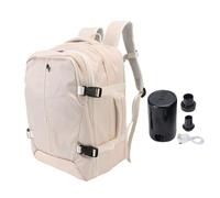 Xiuganpo 36 à 55L Sceau de Voyage à L'aspirateur, Sac à Dos D'organisation Pratique Extensible avec Pompe, Résistant à L'eau, S'adapte à un Ordinateur Portable de 17,3 Pouces, un Sac à (Beige)