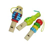 Xiuganpo 3PCS Sifflet en Bois Jouet Ensemble, Sûr pour Tout-Petits | Construction en bois dur de qualité supérieure, parfaite pour s\'amuser en plein air, encourage l\'exploration musicale