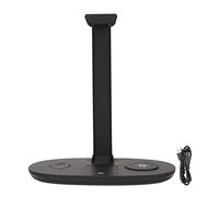 Xiuganpo 4 en 1 Chargeur sans Fil avec Support de Casque de Support de Casque et Quai de Station pour Charge 4 Appareils Simultanément, Charge Multi-appareils Efficace, pour Voyager,