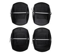 Xiuganpo 4pcs RV Jack Pads, PP Kits de Tampons à Pied de Train D'atterrissage en Acier Inoxydable avec Broche de Verrouillage en Toute sécurité Support de Base de Cricolage Régulier (Black)