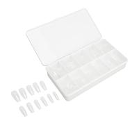 Xiuganpo 550 Pièces de Pointes D'ongles Longues Claires et Durables pour les Salons de Manucure Professionnels et un Usage Domestique (court)