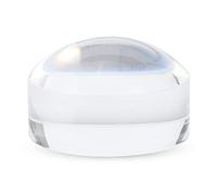 Xiuganpo 8x Dôme Optique de Longer, Aide à la Lecture Portable, Loupe de la Sphère Cristalline à Demi-balle pour les Livres, Cartes, Journaux, Décoration Intérieure, Classe de Physique,