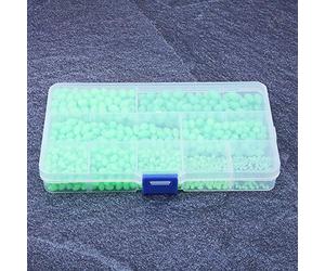 Xiuganpo 900 Pièces de Perles de Pêche Lumineuses, Kit de Matériel Antidérapant pour la Pêche de Nuit et L'utilisation en Eau Douce, Plastique 100% Neuf
