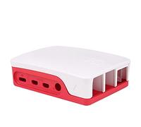 Xiuganpo ABS Box/Cover Coque de Protection pour 4B, Snap in Slot, Haute Durabilité, Noir Rouge/Blanc Rouge, 1 Pied de Boîtier 1 Prise Transparente, Coque pour Les Amateurs de (Blanc Rouge)