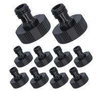 Xiuganpo Adaptateur de Filetage Scellable en Plastique Durable pour Connecteur de Tuyau Stable, Connecteur de Mamelon pour Accessoire de Jardin 10 Pièces (Filetage intérieur 1 Pouce)