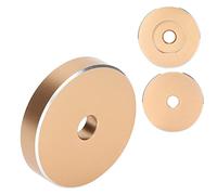 Xiuganpo Adaptateur de Platine Vinyle 45 TR/Min en Aluminium pour Une Lecture Fluide et de Haute qualité, Applicable à la Plupart des Disques à Grands Trous (Gold)