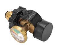 Xiuganpo Adaptateur de Réservoir de Gaz, Indicateur à Cadran à Trois Niveaux à Code Couleur pour la Détection des Fuites évitant les Faux-ronds Adaptateur Pol en Cuivre, QCC1 avec Ajustement