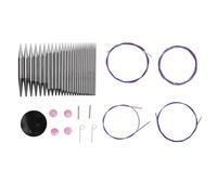Xiuganpo Aiguilles de Tricot, Kit d'Aiguilles à Tricot Circulaire Interchangeable Kit de Rond 3-10 Mm pour un Usage Domestique