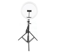Xiuganpo Anneau Lumineux LED à intensité Variable de 30,5 Cm avec Trépied pour Studio Vidéo de Maquillage, Lumière de Remplissage Noire à Hauteur Réglable pour Photographie en Plein Air et Art de