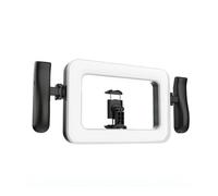 Xiuganpo Anneau Lumineux LED Réglable, Lumière de Remplissage Carrée pour Photographie avec Télécommande BT Amovible, 2900 K-7 000 K, éclairage D'appareil Photo pour Diffusion en