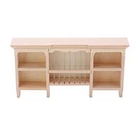 Xiuganpo Armoire de Rangement Miniature 1/12, Armoire de Maison de Poupée, Bibliothèque, Meubles de Cuisine, Mini étagère en Bois avec Design de Vitrine, Idéale pour la Décoration de Maison de