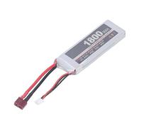 Xiuganpo Batterie LiPo RC 7.4V, Puissante Batterie Lithium Polymère à Haut Débit pour Modèles D'avions, 1800mAh, Charge Rapide 25C (Prise en T)