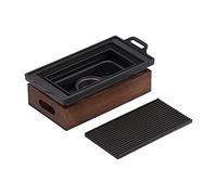 Xiuganpo BBQ Grill Topper Grilling Pans avec Trou D'huile, Plaque de Barbecue sans Bâton sans Fumée Panner BBQ Grill, Plateaux de Barbecue, Facile à Utiliser avec de L'éthanol ou du
