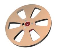 Xiuganpo Bobine de Réception D'enregistrement en Alliage D'aluminium 1/4 7 Pouces pour, Bobine de Bande Vide Résistante à l'usure avec Brides Nab Résistantes au Vent (Gold)