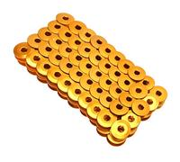 Xiuganpo Bobines de Machine à Coudre en Aluminium doré 100 Pièces, Conception Plate et Oblique pour les Machines Industrielles à Point noué et à Reprisage, Bobines Vides Durables pour Pied de