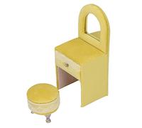 Xiuganpo Boîte à Bijoux pour Maison de Poupée pour canapé et Chaise, Jaune Crème, avec Un Design élégant pour la Décoration de Mini Maison de Poupée et Le Rangement de Bijoux, Fabriquée en Carton et