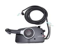 Xiuganpo Boîtier de TéléCommande Hors-Bord Latéral, Angles Réglables, Commande de Moteur Hors-Bord Compatible OEM, Boîtier de Commande Marin ABS avec Faisceau de Câbles de 5 M pour 2 Temps ou 4