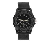 Xiuganpo Boîtier en Alliage, Montre Militaire, Bracelet Rond en Nylon pour Une Heure Précise, adapté à Un Usage Quotidien. (Black)