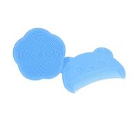 Xiuganpo Brosse à Récurer le Cuir Chevelu en Silicone pour bébé, Outil de Bain Doux pour le Cuir Chevelu du nouveau-né avec Poils Doux, Coffret Idéal pour une Amie Enceinte, 2 Pièces (BLUE)