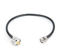 Xiuganpo Câble Coaxial 50-3 50 Ohm BNC Mâle vers UHF PL259 Mâle Ligne de Conversion pour une Communication de Haute qualité dans les Applications RF, Câble Adaptateur de 11,8 Pouces pour Antennes et