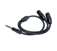 Xiuganpo Câble Convertisseur 6,35 Mm vers XLR avec Double Adaptateur Répartiteur XLR Y Câble Stéréo Asymétrique plaqué or pour Microphones, Caméras DV
