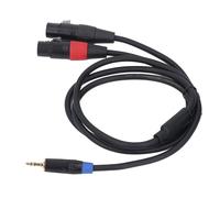 Xiuganpo Câble Répartiteur Double XLR Femelle vers 3,5 Mm en Y, Câble Adaptateur D'interconnexion de qualité Professionnelle pour Mixeur, Lecteur CD, Réduction du Bruit pour les Amateurs (#1)