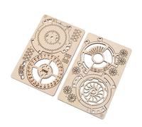 Xiuganpo Calendrier à Engrenages en Bois, Modèle de Puzzle Mécanique avec Joints à Tenon à Mortaise pour Enfants, Apprentissage éducatif, Décoration de Bureau Perpétuelle