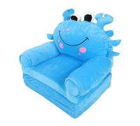 Xiuganpo Canapé en Peluche pour Poupée de Dessin animé Vibrant pour Enfants, Siège Ouvert Pliable pour à des Jeux, canapé Compact pour Tout-Petits pour Une Expérience de Lecture Confortable (Blue)