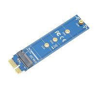 Xiuganpo Carte Adaptateur NVME Carte de Test PCI-E 1X Efficace pour la Conversion de Disque Dur SSD M.2 Idéal pour Les Tests par Lots ou Une Utilisation d'urgence pour Les Amateurs de PC ABS Bleu