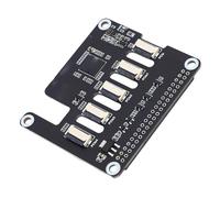 Xiuganpo Carte Adaptateur PCIe vers 4 Canaux PCIe FFC avec connectivité Efficace pour RasPi 5, Prend en Charge Plusieurs Empilages de Chapeaux, Matériau PCB, Comprend 10 Câbles Ruban et Dissipateur