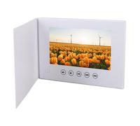 Xiuganpo Carte de Vœux Vidéo, écran LCD 7 Pouces, Lecture HD 720P, Batterie Rechargeable, Rapport 4/3, Carte de Vœux électronique, Brochure Vidéo avec 2 Paquets d'autocollants pour Anniversaire de