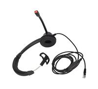 Xiuganpo Casque de Service Client Monaural RJ9 avec Contrôle du Volume, Casque à Oreille Unique pour Une Communication Claire, de Trafic Flexible pour Le Service Client Noir