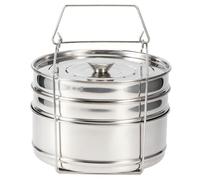 Xiuganpo Casseroles Empilables à 3 Niveaux en Acier Inoxydable, Ensemble de Marmites à Vapeur avec Couvercle pour Autocuiseur, Légumes à la Vapeur, Riz, Viande, Poisson