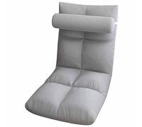 Xiuganpo Chaise de Plancher Réglable avec Support Arrière Options de Placement Polyvalent Chaise de Méditation de Sol de Jeu, Siège Inclinable Flannelgaming adapté à la Peau pour la (Grey)