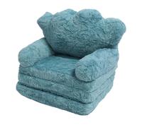 Xiuganpo Chaise Pliante Verte pour Enfants, Joli canapé Portable en Forme de Couronne pour la Maternelle, Tissu de Lecture en Coton PP (3 Couches)