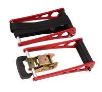 Xiuganpo Changeur de Corde Compact avec étau à Cliquet, étau en Alliage D'aluminium Durable pour la Plupart des Poulies, Outil Professionnel Permettant de Gagner du Temps (Rouge)