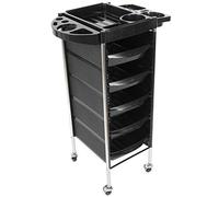Xiuganpo Chariot de Salon de Coiffure élégant Organisateur D'outils de Coiffure avec 5 Plateaux pour Salon de beauté, de, Maison - Matériau Durable en Acier Inoxydable 201