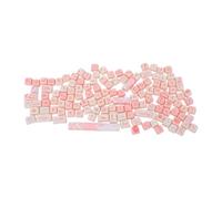 Xiuganpo Chat Mignon PBT Keycaps 125 Touches pour Clavier Mécanique | Thème de dessin animé rose Roseate, sublimation à cinq côtés, touches rondes, avec extracteur de touches pour la
