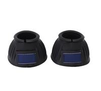 Xiuganpo Cloches de Cheval en Caoutchouc pour la Protection des Sabots, Couverture à 360 Degrés, Protection Confortable pour l'entraînement à l'équitation, Facile à Enfiler (Black)