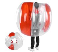 Xiuganpo Conception Ergonomique, Balles à Bulles Gonflables de 120 Cm, Jouet de Football de Jeu Actif pour Adultes, Fournitures de Divertissement de Parc Polyvalentes (Rouge Transparent)