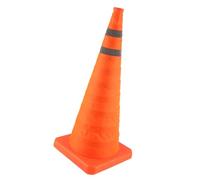 Xiuganpo Cône de Signalisation Réfléchissant 70cm Portable | Pliable, Durable, Haute visibilité la nuit, Rangement facile, Résistant aux intempéries, Idéal pour la sécurité routière