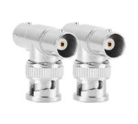 Xiuganpo Connecteur BNC 3 Voies Adaptateur BNC Mâle vers Femelle Durable pour la Distribution Vidéo, Scène Applicable : Vidéosurveillance, Prise, Adaptateur T, Coque en Alliage, Broche Plaquée Or à