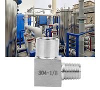 Xiuganpo Connecteur coudé à Filetage Femelle à Filetage Mâle BSPP en Acier Inoxydable 304 Durable, Raccord Rapide pour L' à Air, Branchement et Débranchement Faciles 1/8 Po + 1/8 Po pour équipement