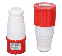 Xiuganpo Connecteur D'alimentation CEE 4 Broches, Prise Industrielle IP44 16 A 220-380 V, Ensemble de Connecteurs Mâles Femelles, Rouge Blanc pour Caravanes, Camping-cars, Parcs, etc.,