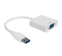 Xiuganpo Convertisseur USB3.0 vers VGA pour Ordinateur Portable 10, étend l'espace de Travail Grâce à Un écran partagé, écran Miroir, Idéal pour la Télévision Haute Définition (White)