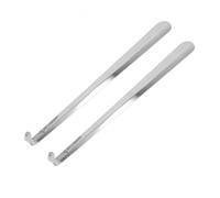 Xiuganpo Corne à Chaussures Longue en Métal en Acier Inoxydable pour un Port Rapide de Chaussures pour Hommes et Femmes, 2 Pièces Cuillère D'aide à de 20.47 Pouces avec Crochet