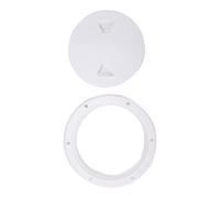 Xiuganpo Couvercle de Trappe de Plaque de Pont de 6 Pouces Rond Blanc, Surface Antidérapante, Installation Facile pour Bateau Yacht Marin adapté à L'accès, Nylon ABS de qualité Supérieure, Comprend